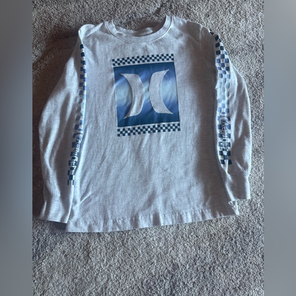 Hurley Kids Gray and Blue Long Sleeve Tee - Picture 2 of 3